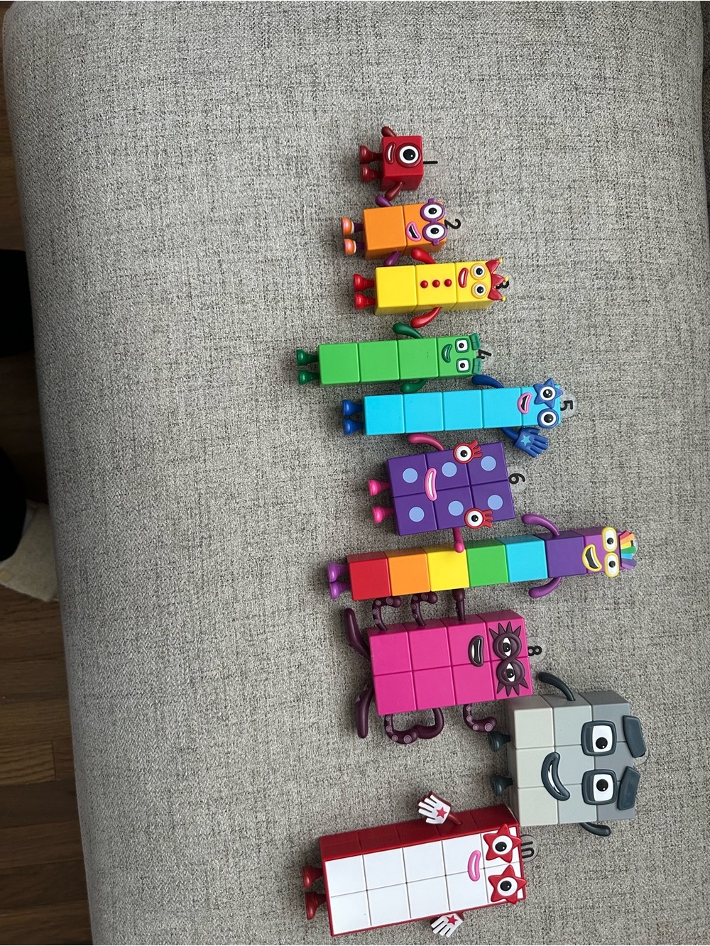 Set of 10 number block figures 1-10